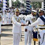 Navy chief visited the winter presidential parade at the Bangladesh Naval Academy
