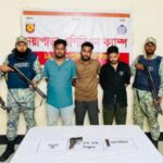 টেকনাফে ডাকাতির প্রস্তুতিকালে বিদেশি অস্ত্রসহ ৩ রোহিঙ্গা আটক